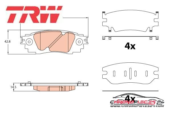 Achat de TRW GDB2183 Kit de plaquettes de frein, frein à disque pas chères