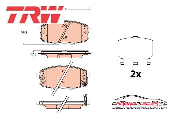 Achat de TRW GDB2192 Kit de plaquettes de frein, frein à disque pas chères