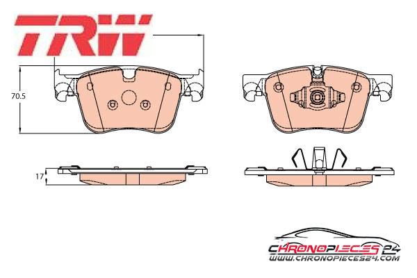 Achat de TRW GDB2193 Kit de plaquettes de frein, frein à disque pas chères