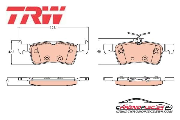 Achat de TRW GDB2194 Kit de plaquettes de frein, frein à disque pas chères