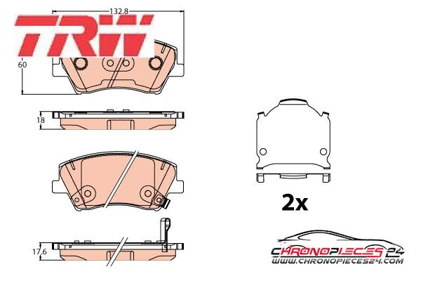 Achat de TRW GDB2203 Kit de plaquettes de frein, frein à disque pas chères