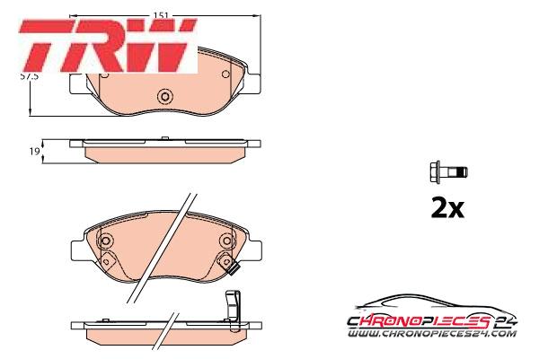 Achat de TRW GDB2228 Kit de plaquettes de frein, frein à disque pas chères