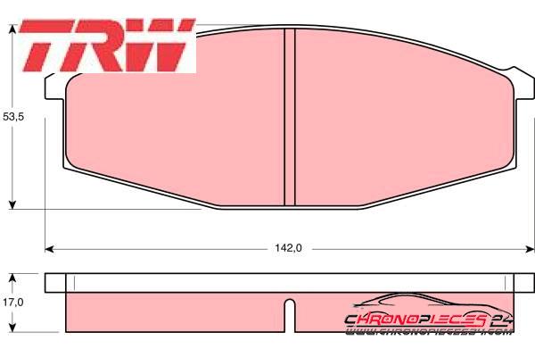 Achat de TRW GDB251 Kit de plaquettes de frein, frein à disque pas chères