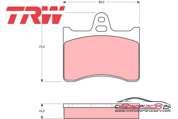 Achat de TRW GDB262 Kit de plaquettes de frein, frein à disque pas chères