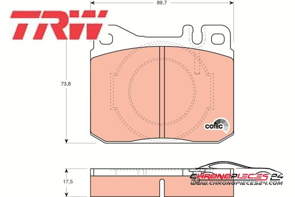 Achat de TRW GDB264 Kit de plaquettes de frein, frein à disque pas chères