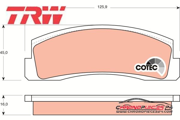 Achat de TRW GDB265 Kit de plaquettes de frein, frein à disque pas chères