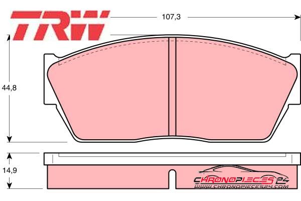 Achat de TRW GDB284 Kit de plaquettes de frein, frein à disque pas chères