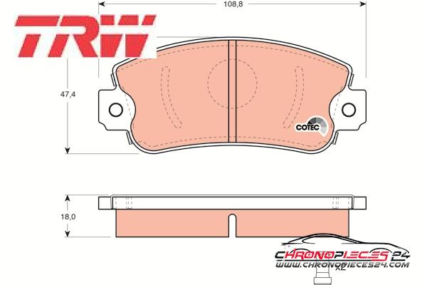 Achat de TRW GDB297 Kit de plaquettes de frein, frein à disque pas chères