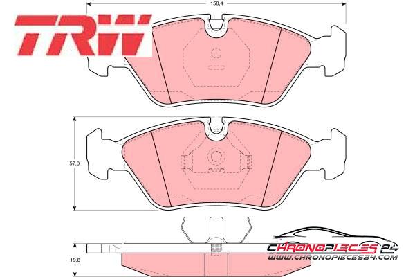 Achat de TRW GDB298 Kit de plaquettes de frein, frein à disque pas chères