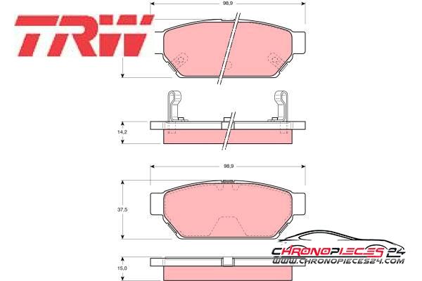 Achat de TRW GDB3045 Kit de plaquettes de frein, frein à disque pas chères