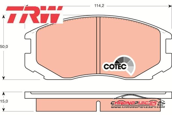 Achat de TRW GDB3046 Kit de plaquettes de frein, frein à disque pas chères