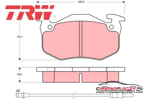 Achat de TRW GDB308 Kit de plaquettes de frein, frein à disque pas chères