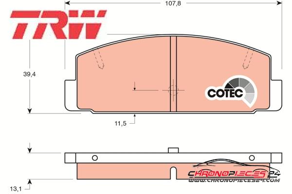 Achat de TRW GDB3088 Kit de plaquettes de frein, frein à disque pas chères