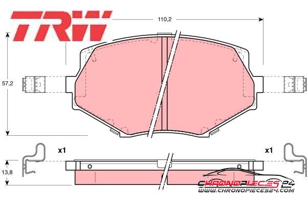 Achat de TRW GDB3103 Kit de plaquettes de frein, frein à disque pas chères