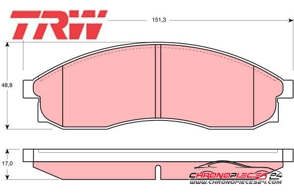 Achat de TRW GDB3107 Kit de plaquettes de frein, frein à disque pas chères