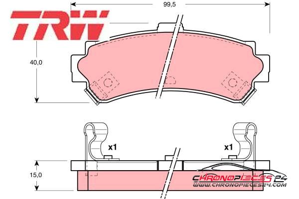 Achat de TRW GDB3115 Kit de plaquettes de frein, frein à disque pas chères