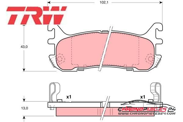 Achat de TRW GDB3129 Kit de plaquettes de frein, frein à disque pas chères