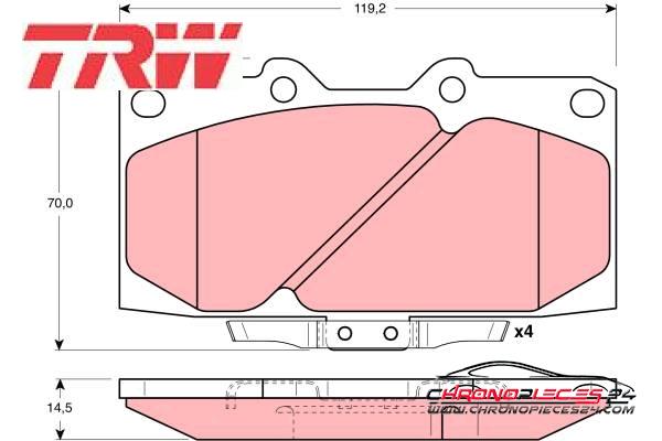 Achat de TRW GDB3131 Kit de plaquettes de frein, frein à disque pas chères