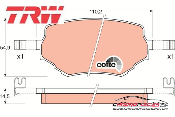 Achat de TRW GDB3132 Kit de plaquettes de frein, frein à disque pas chères