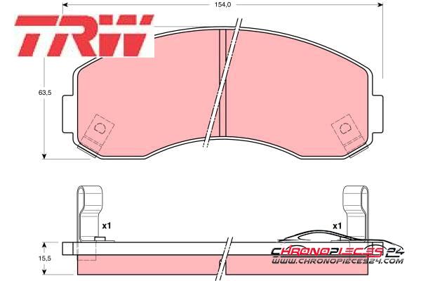 Achat de TRW GDB3145 Kit de plaquettes de frein, frein à disque pas chères