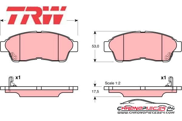 Achat de TRW GDB3147 Kit de plaquettes de frein, frein à disque pas chères