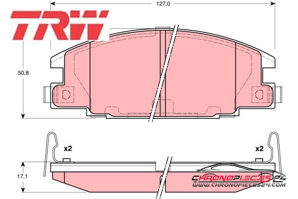 Achat de TRW GDB3161 Kit de plaquettes de frein, frein à disque pas chères