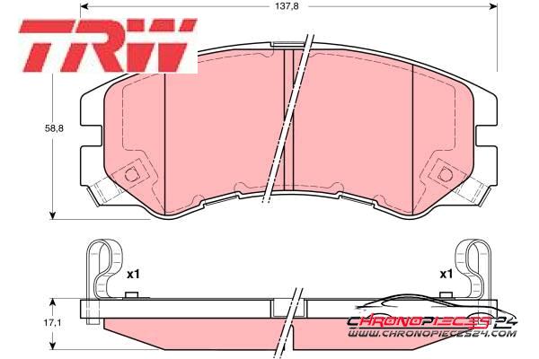 Achat de TRW GDB3162 Kit de plaquettes de frein, frein à disque pas chères