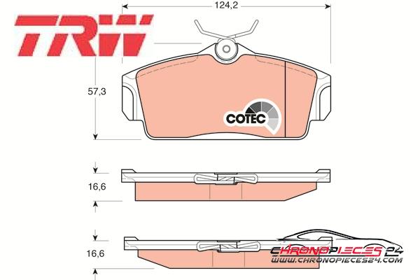 Achat de TRW GDB3168 Kit de plaquettes de frein, frein à disque pas chères