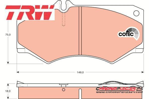 Achat de TRW GDB317 Kit de plaquettes de frein, frein à disque pas chères