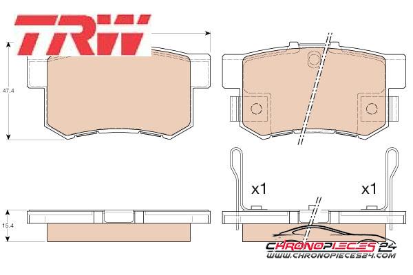 Achat de TRW GDB3175 Kit de plaquettes de frein, frein à disque pas chères