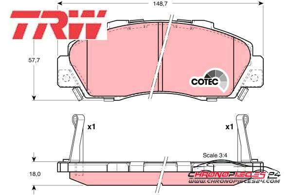 Achat de TRW GDB3177 Kit de plaquettes de frein, frein à disque pas chères