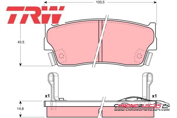 Achat de TRW GDB3183 Kit de plaquettes de frein, frein à disque pas chères