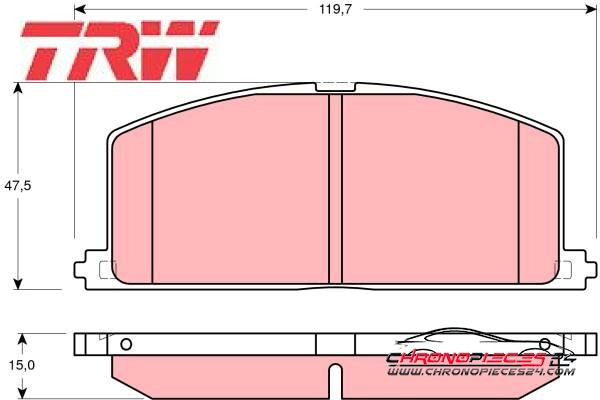 Achat de TRW GDB3184 Kit de plaquettes de frein, frein à disque pas chères