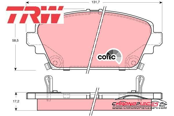 Achat de TRW GDB3186 Kit de plaquettes de frein, frein à disque pas chères