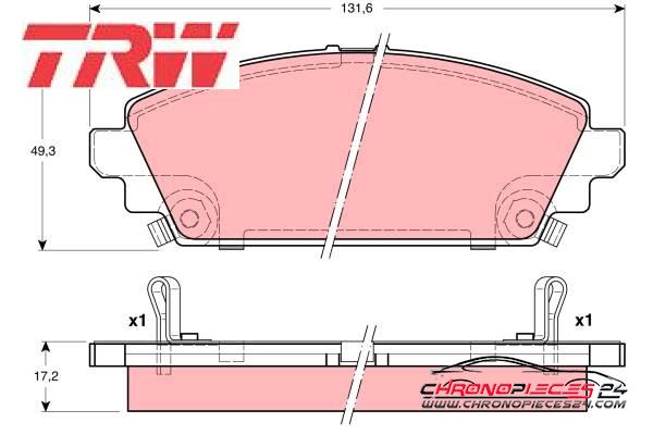 Achat de TRW GDB3189 Kit de plaquettes de frein, frein à disque pas chères