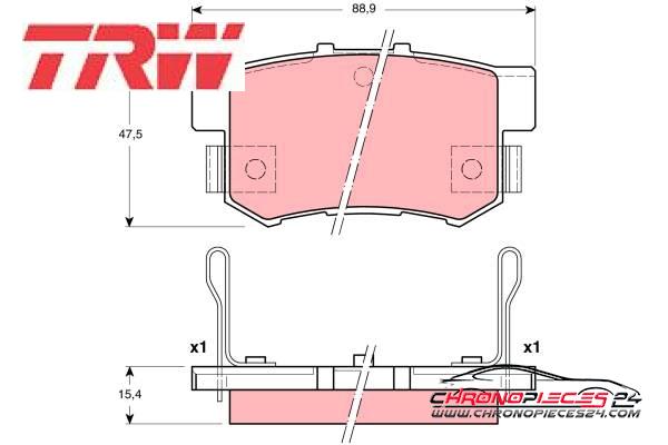 Achat de TRW GDB3191 Kit de plaquettes de frein, frein à disque pas chères