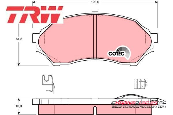 Achat de TRW GDB3193 Kit de plaquettes de frein, frein à disque pas chères