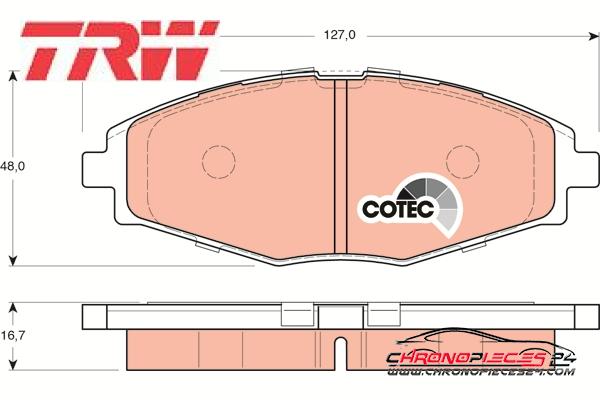 Achat de TRW GDB3195 Kit de plaquettes de frein, frein à disque pas chères