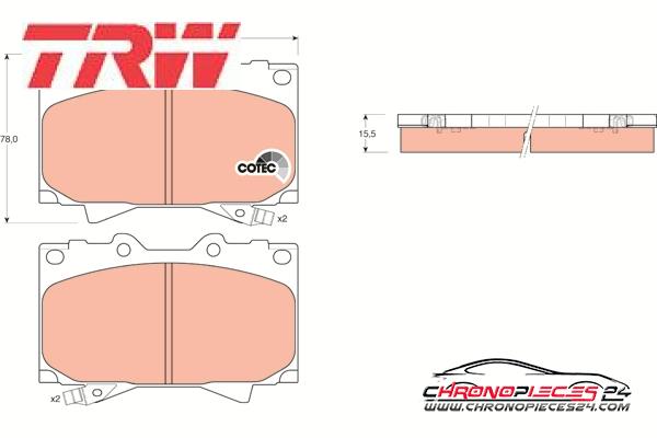 Achat de TRW GDB3197 Kit de plaquettes de frein, frein à disque pas chères