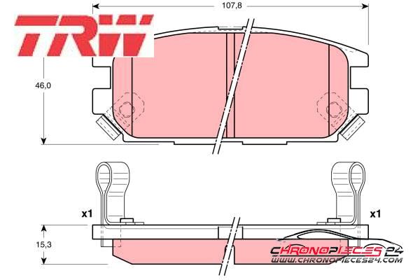 Achat de TRW GDB3199 Kit de plaquettes de frein, frein à disque pas chères