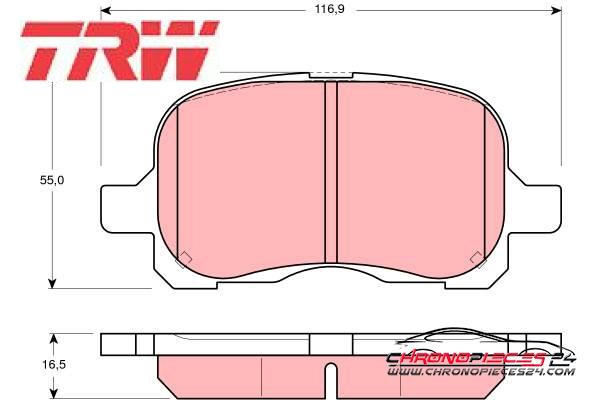 Achat de TRW GDB3204 Kit de plaquettes de frein, frein à disque pas chères