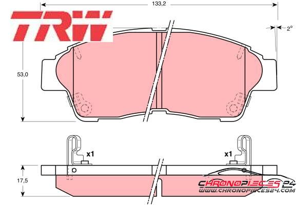 Achat de TRW GDB3207 Kit de plaquettes de frein, frein à disque pas chères