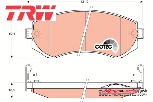 Achat de TRW GDB3208 Kit de plaquettes de frein, frein à disque pas chères