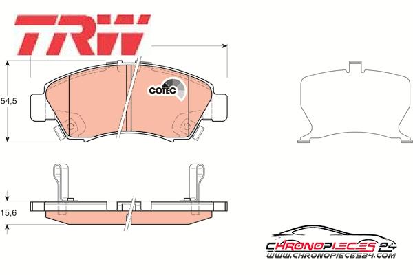 Achat de TRW GDB3212 Kit de plaquettes de frein, frein à disque pas chères