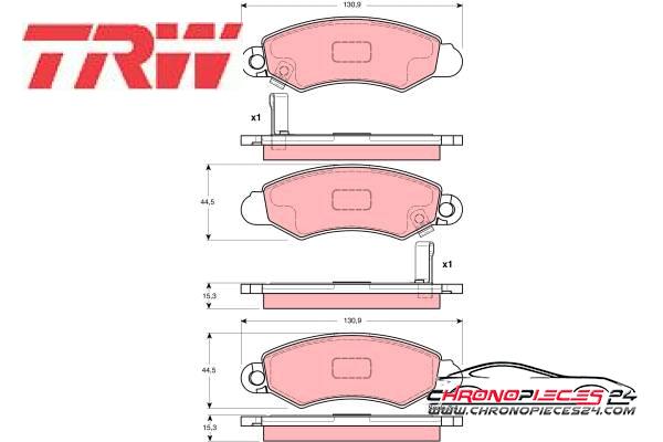 Achat de TRW GDB3215 Kit de plaquettes de frein, frein à disque pas chères