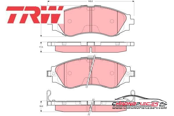 Achat de TRW GDB3216 Kit de plaquettes de frein, frein à disque pas chères