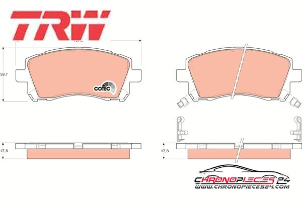 Achat de TRW GDB3217 Kit de plaquettes de frein, frein à disque pas chères