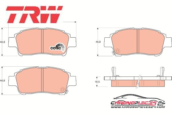 Achat de TRW GDB3218 Kit de plaquettes de frein, frein à disque pas chères