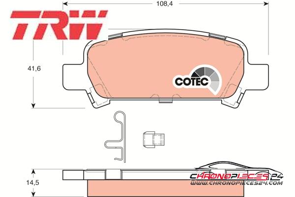 Achat de TRW GDB3223 Kit de plaquettes de frein, frein à disque pas chères