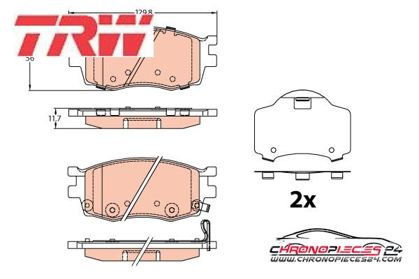 Achat de TRW GDB3226 Kit de plaquettes de frein, frein à disque pas chères